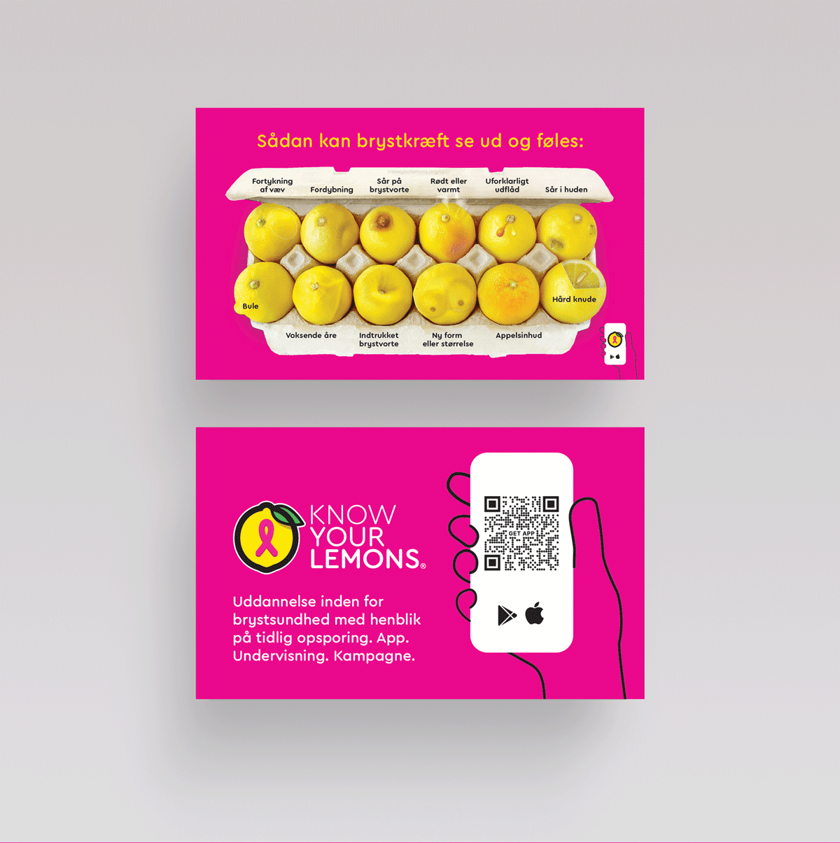 12 Signs: Know Your Lemons Breast Cancer Awareness Cards (1000 count) - Know Your Lemons Breast Cancer Awareness Shop