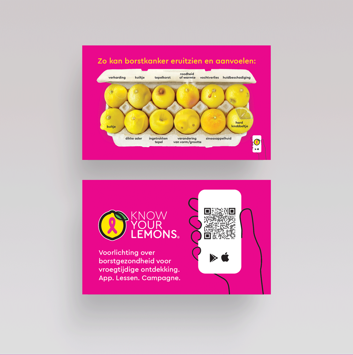 12 Signs: Know Your Lemons Breast Cancer Awareness Cards (1000 count) - Know Your Lemons Breast Cancer Awareness Shop