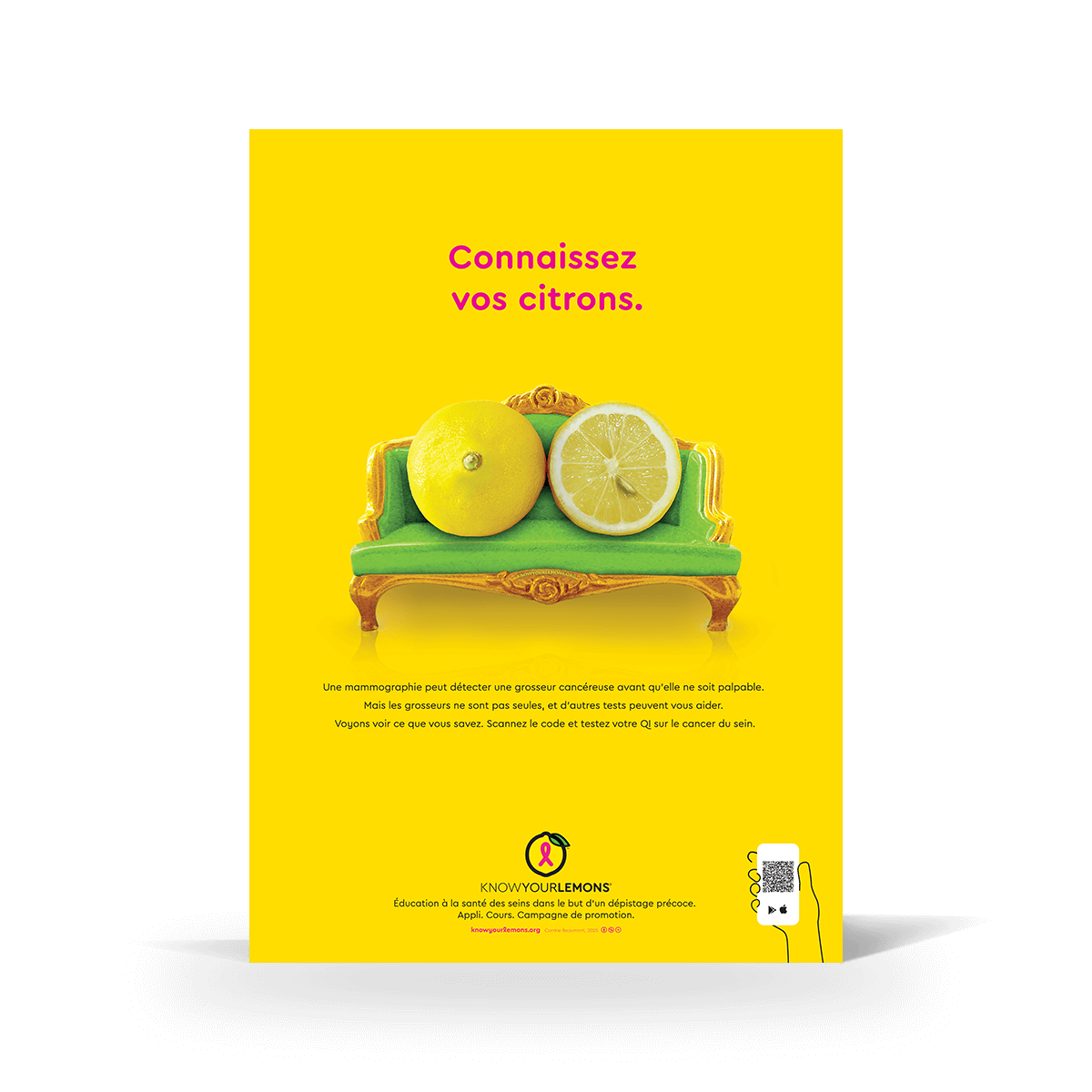 Know Your Lemons Mammogram Poster - Know Your Lemons Breast Cancer Awareness Shop