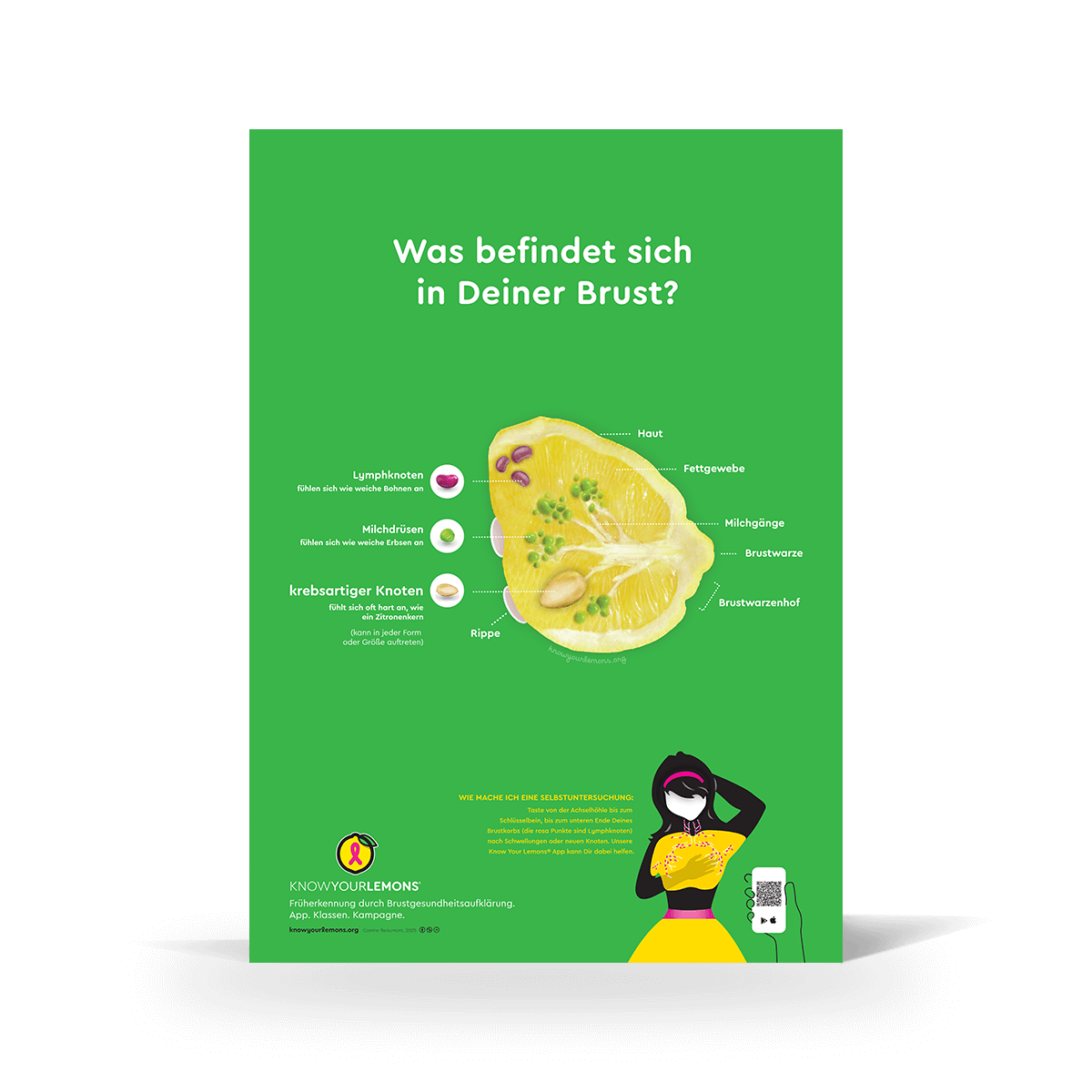 Breast Self-Exam Poster - Know Your Lemons Breast Cancer Awareness Shop