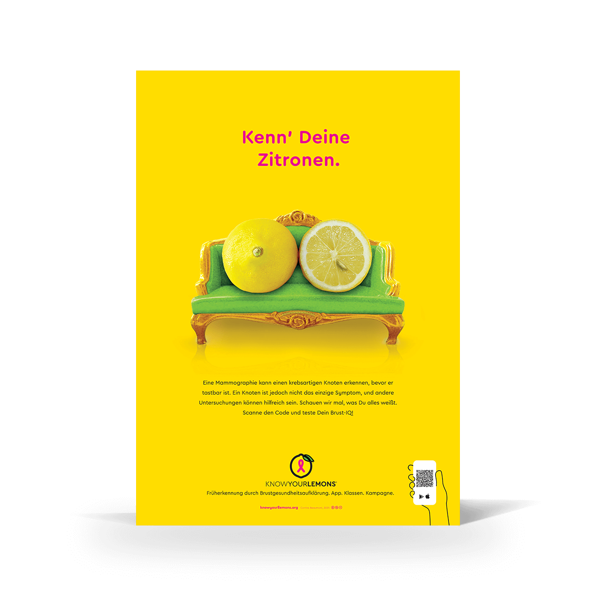 Know Your Lemons Mammogram Poster - Know Your Lemons Breast Cancer Awareness