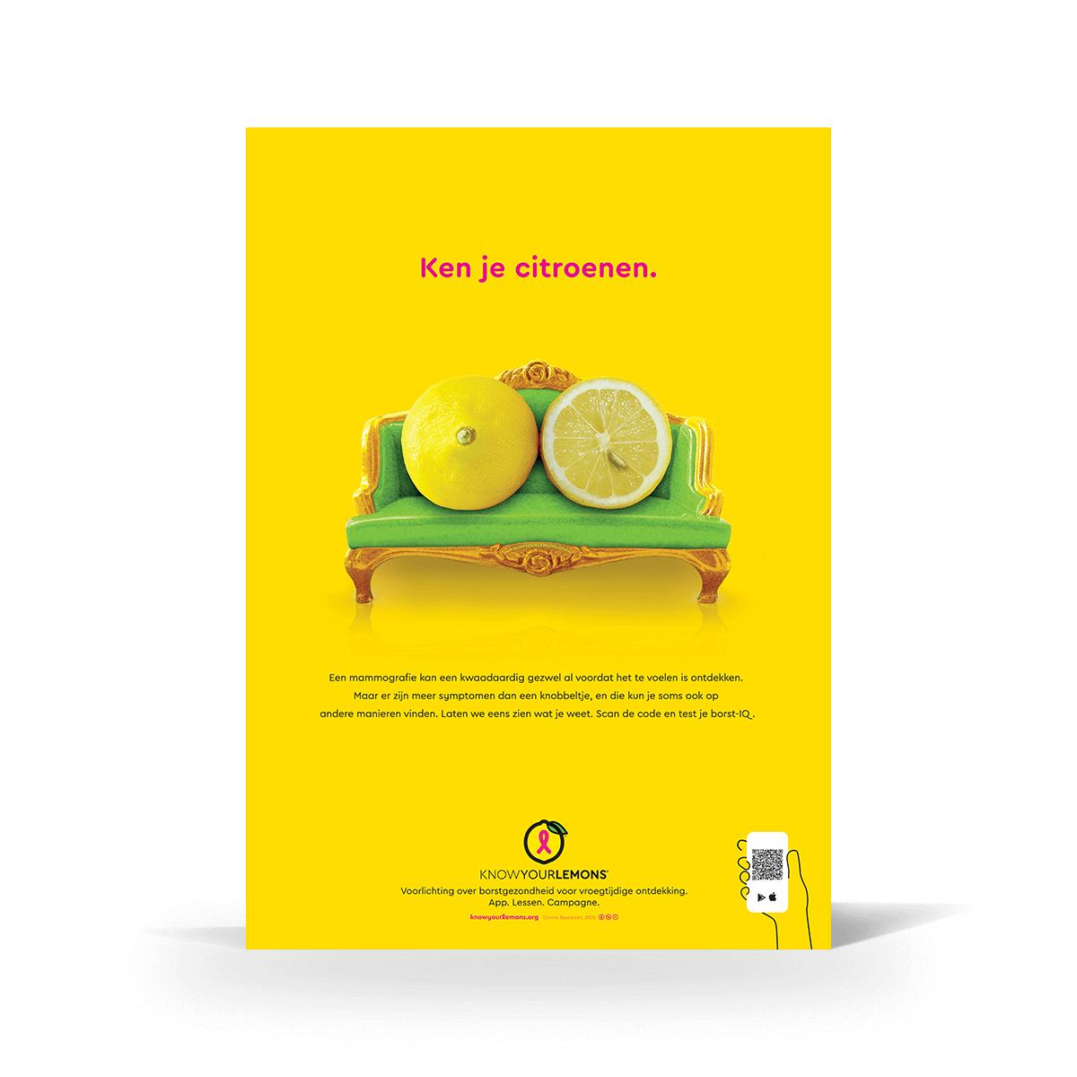 Know Your Lemons Mammogram Poster - Know Your Lemons Breast Cancer Awareness Shop