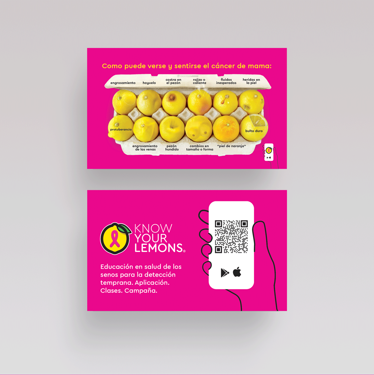 12 Signs: Know Your Lemons Breast Cancer Awareness Cards (1000 count) - Know Your Lemons Breast Cancer Awareness Shop