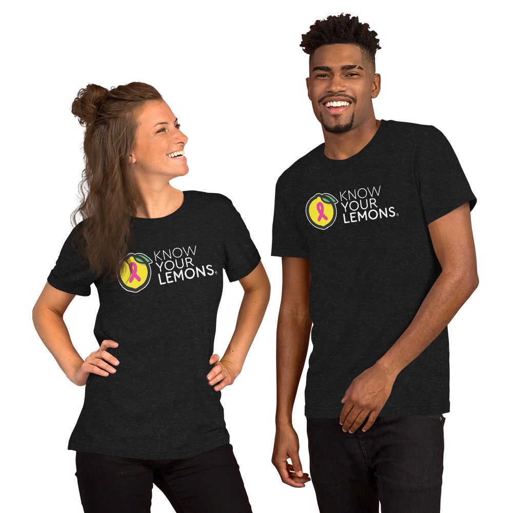 Know Your Lemons Breast Cancer Awareness Tee - Dark Colors - Know Your Lemons Breast Cancer Awareness Shop