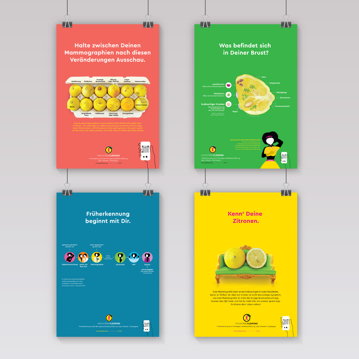 Know Your Lemons Breast Cancer Awareness Poster Set - Know Your Lemons Breast Cancer Awareness Shop