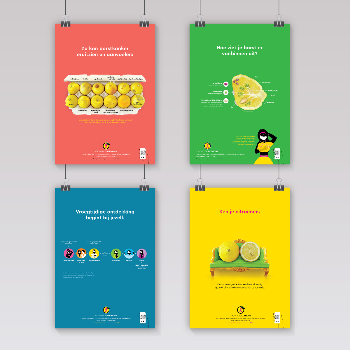 Know Your Lemons Breast Cancer Awareness Poster Set - Know Your Lemons Breast Cancer Awareness Shop
