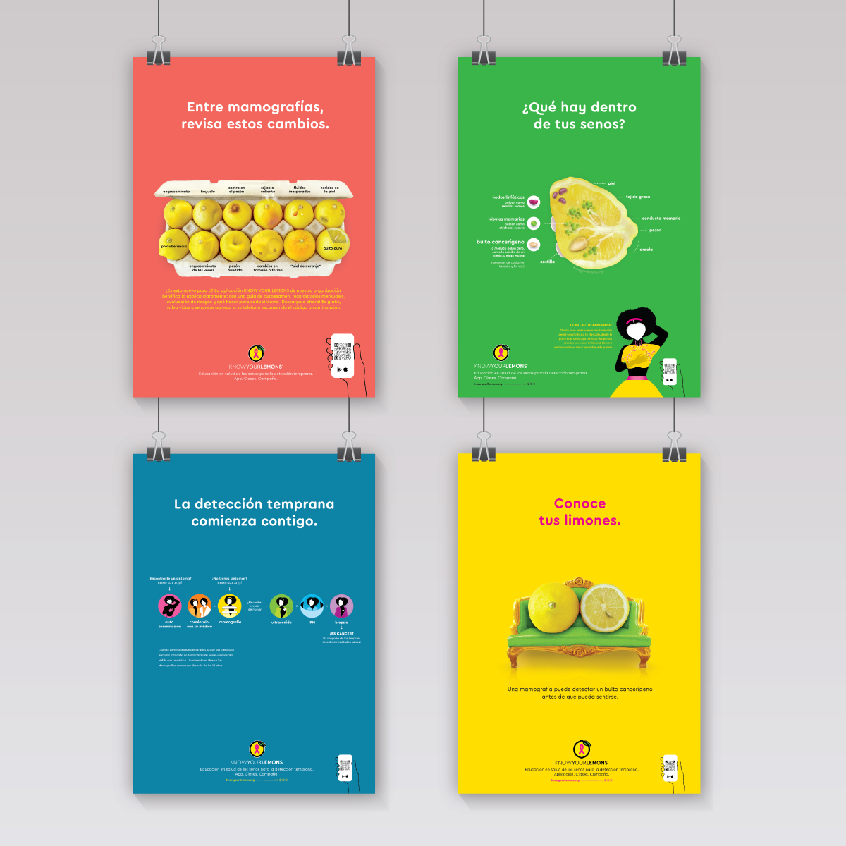 Know Your Lemons Breast Cancer Awareness Poster Set - Know Your Lemons Breast Cancer Awareness Shop