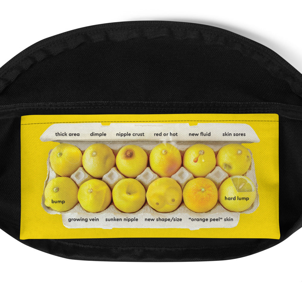 Lemon Foliage Breast Cancer Awareness Fanny Pack - Know Your Lemons Breast Cancer Awareness