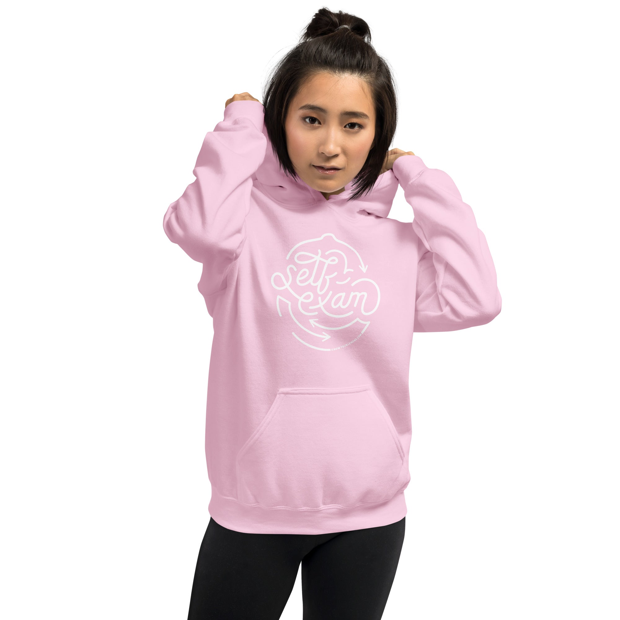 Self-Exam Breast Cancer Awareness Hoodie - Light Colors - Know Your Lemons Breast Cancer Awareness Shop