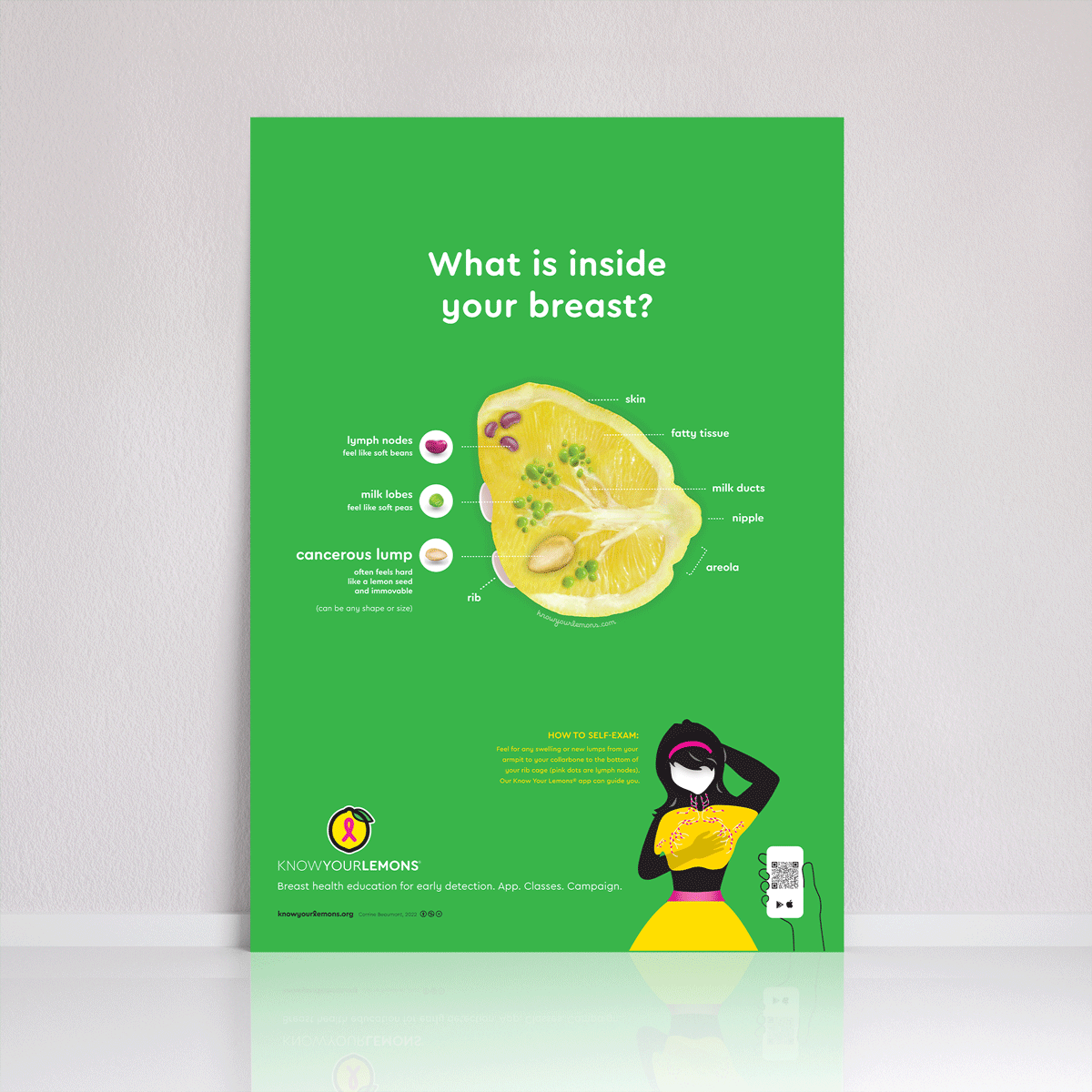 Breast Self-Exam Poster - Know Your Lemons Breast Cancer Awareness Shop