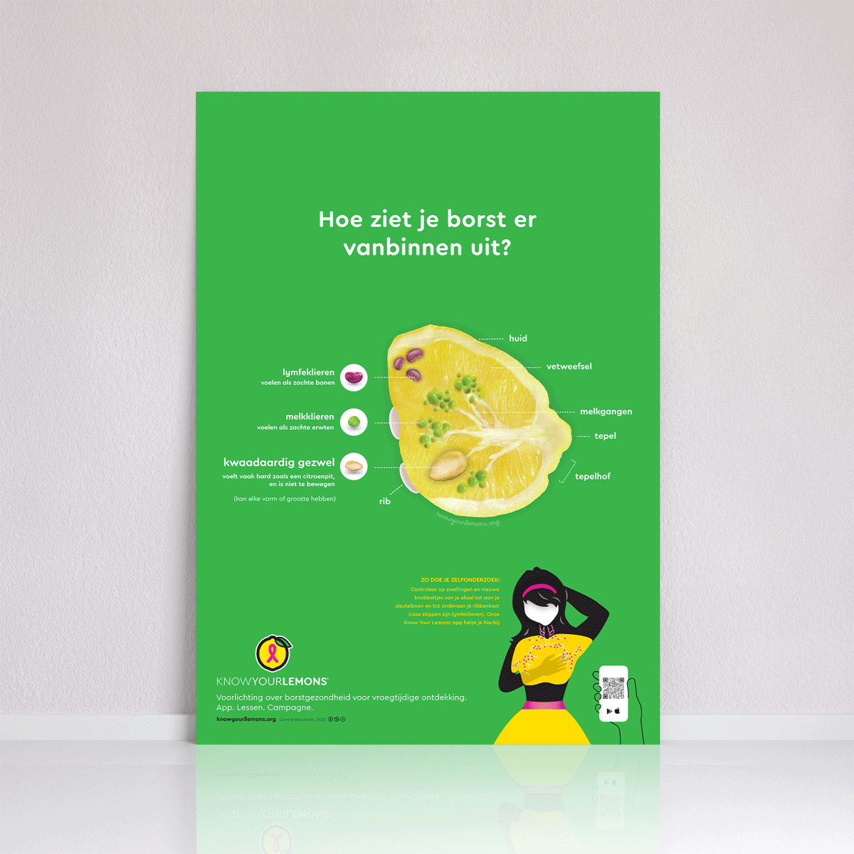 Breast Self-Exam Poster - Know Your Lemons Breast Cancer Awareness Shop