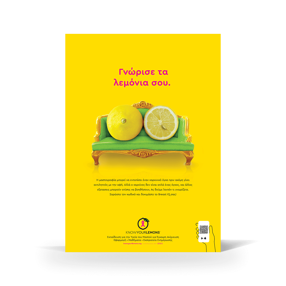 Know Your Lemons Mammogram Poster - Know Your Lemons Breast Cancer Awareness Shop