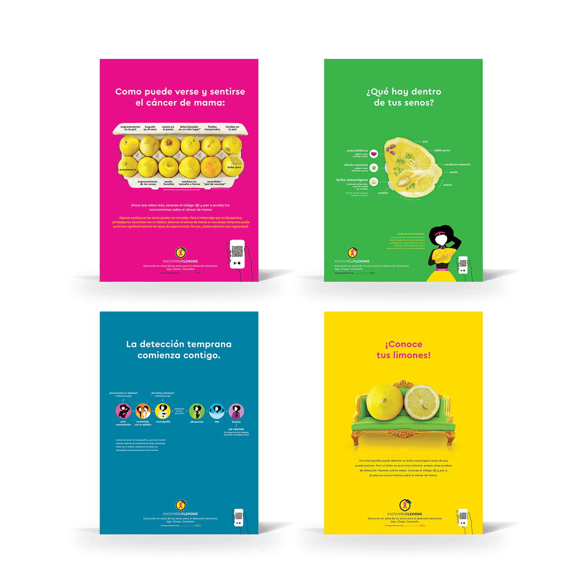 Know Your Lemons Breast Cancer Awareness Poster Set - Know Your Lemons Breast Cancer Awareness Shop