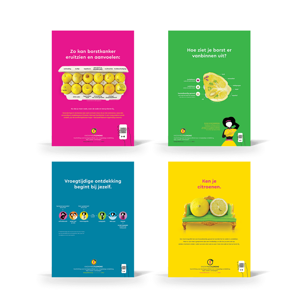 Know Your Lemons Breast Cancer Awareness Poster Set