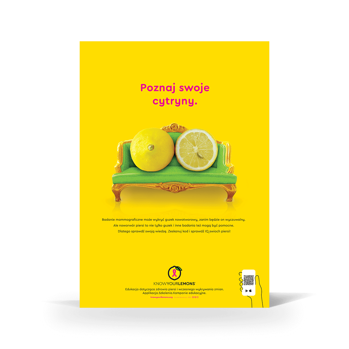 Know Your Lemons Mammogram Poster - Know Your Lemons Breast Cancer Awareness Shop
