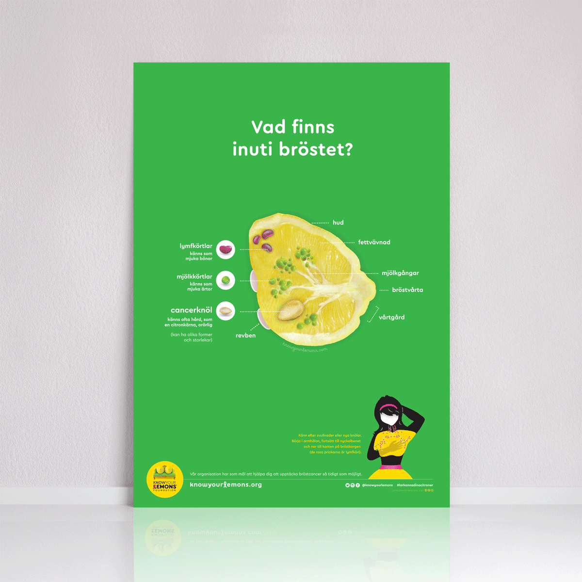 Breast Self-Exam Poster - Know Your Lemons Breast Cancer Awareness