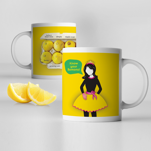 Know Your Lemons Breast Cancer Awareness Mug - Know Your Lemons Breast Cancer Awareness