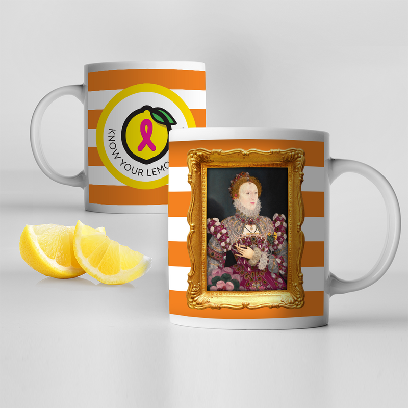 Queen Elizabeth Know Your Lemons Self-Exam Mug - Know Your Lemons Breast Cancer Awareness Shop