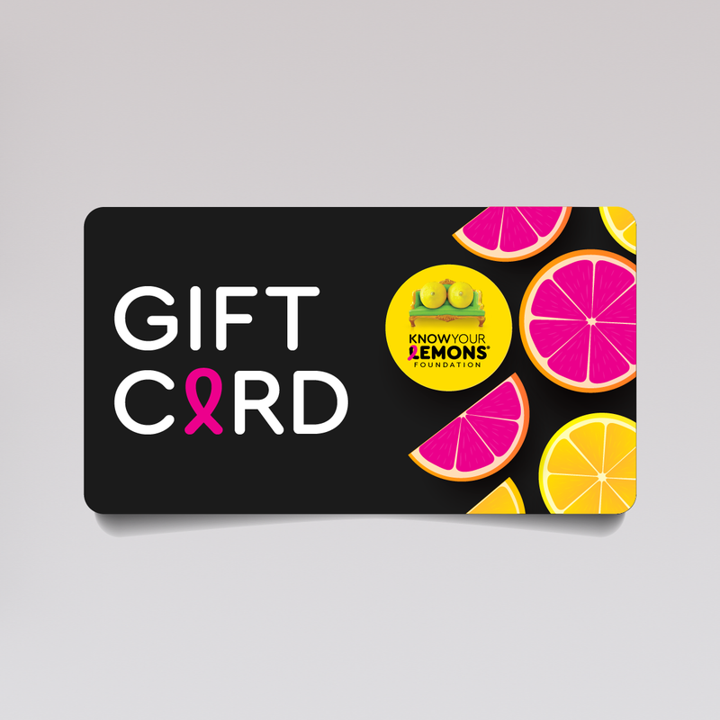 Know Your Lemons Breast Cancer Awareness Gift Card - Know Your Lemons Breast Cancer Awareness