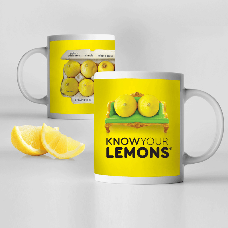 Lemon! Know Your Lemons Breast Cancer Awareness Mug - Know Your Lemons Breast Cancer Awareness