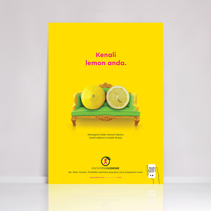 Know Your Lemons Mammogram Poster - Know Your Lemons Breast Cancer Awareness Shop