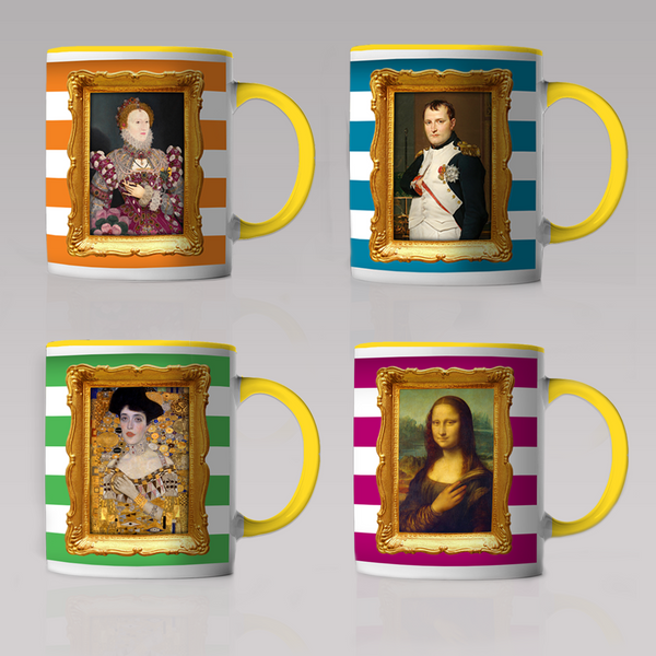 Know Your Lemons Self-Exam Historical Paintings & Figures Mug Bundle - Know Your Lemons Breast Cancer Awareness