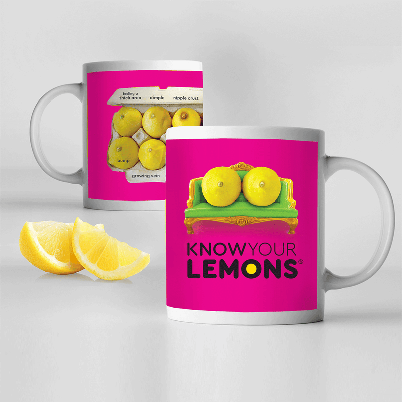 Pink! Know Your Lemons Breast Cancer Awareness Mug - Know Your Lemons Breast Cancer Awareness
