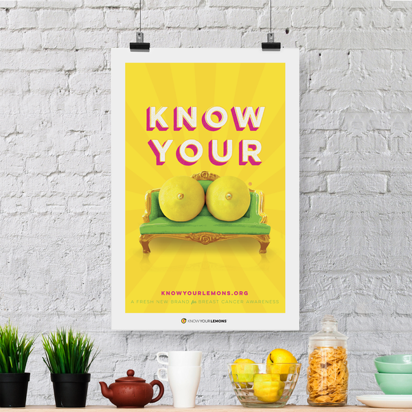 Citrus poster: Know Your Lemons - Know Your Lemons Breast Cancer Awareness Shop