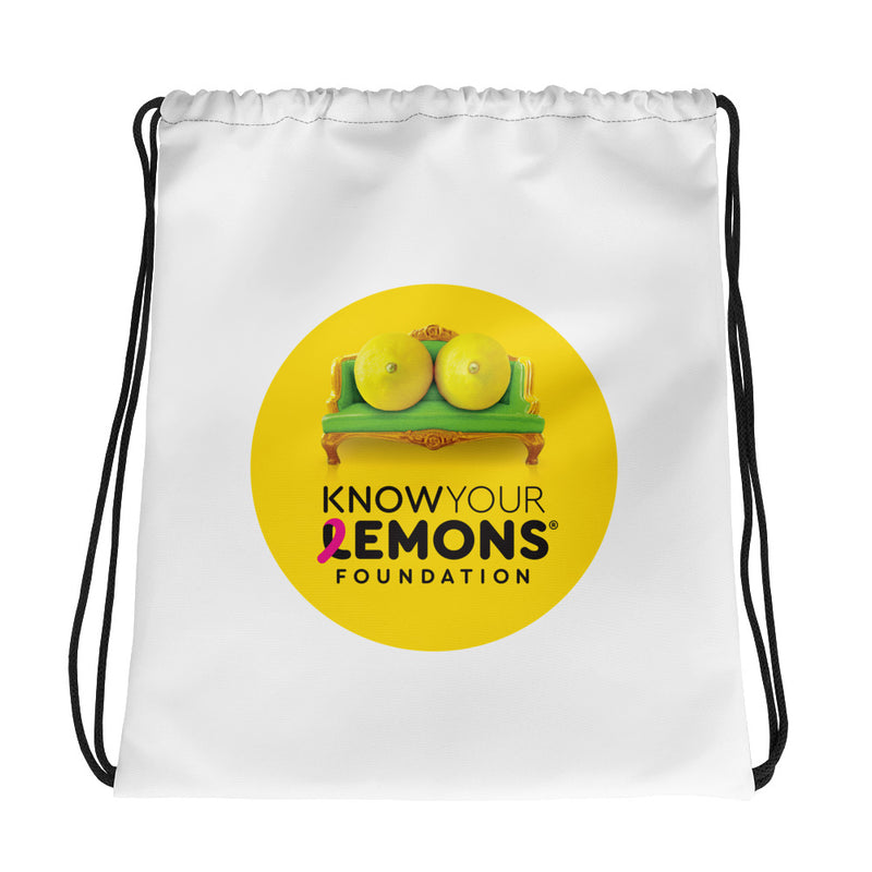 Know Your Lemons Drawstring bag - Know Your Lemons Breast Cancer Awareness