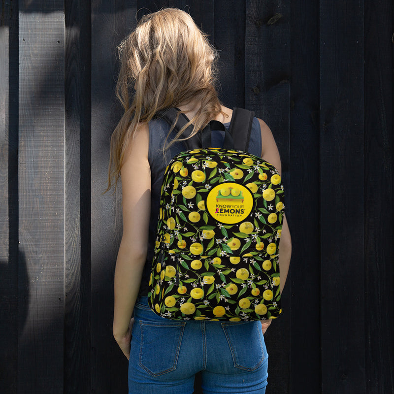 Know Your Lemons Foliage Backpack - Know Your Lemons Breast Cancer Awareness