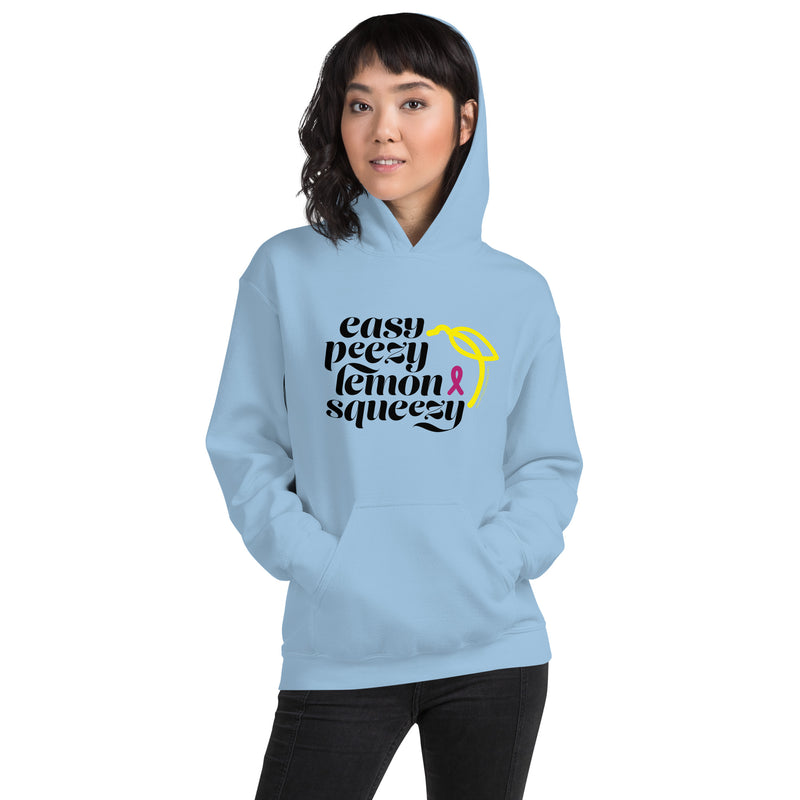 Easy Peezy Lemon Squeezy Breast Cancer Awareness Hoodie - Light Colors - Know Your Lemons Breast Cancer Awareness Shop