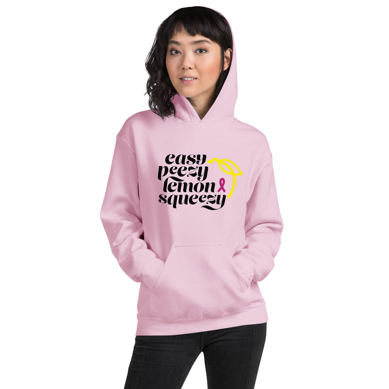 Easy Peezy Lemon Squeezy Breast Cancer Awareness Hoodie - Light Colors - Know Your Lemons Breast Cancer Awareness Shop