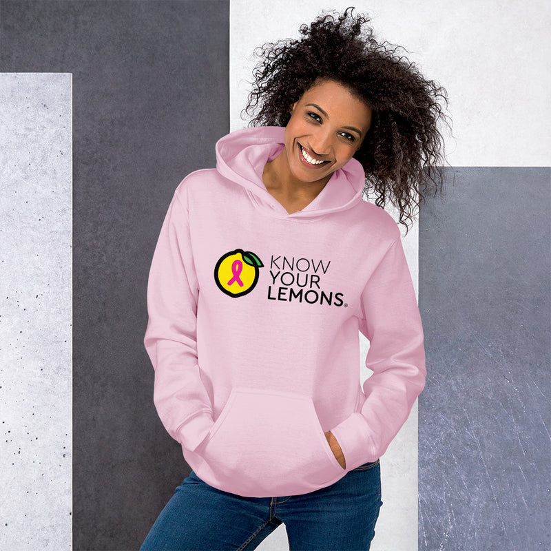 Know Your Lemons Breast Cancer Awareness Hoodie - Light Colors - Know Your Lemons Breast Cancer Awareness Shop
